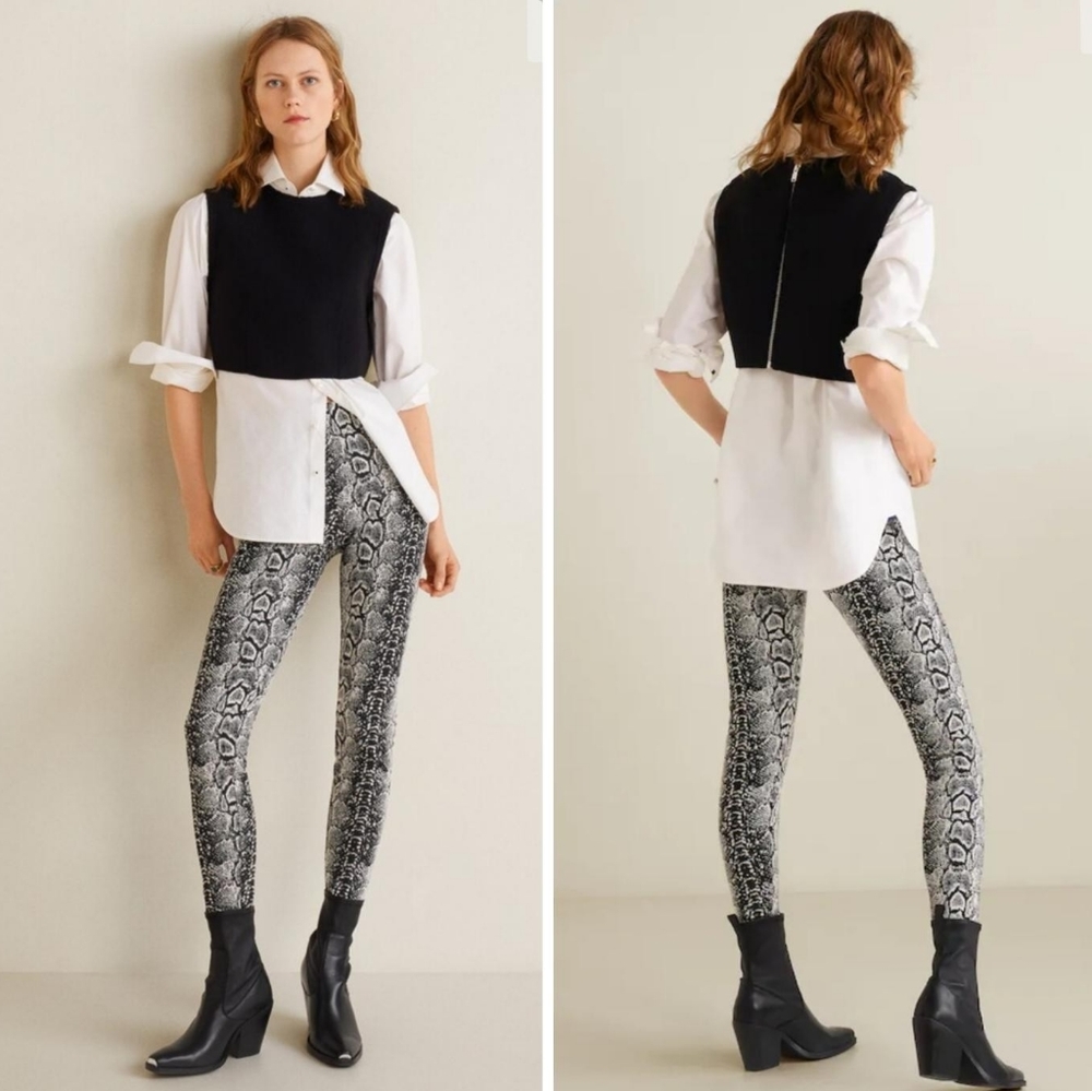 MNG Snake Print Leggins NWT